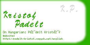 kristof padelt business card